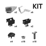 Kit de fixation de panneau PV - 2 rails sur tuile canal