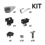 Kit de fixation de panneau PV - 2 rails sur tuile plate