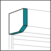 Aluminum renovation roller shutter, Chest: Aluminium box with one cut-off panel