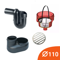 Kit cuve CARAT 10000L DN110 à enterrer avec POMPE de SURFACE (pour jardin) - Gamme Pro, : DN110 - Filter basket on stand, anti-burglary hose, siphon, rat stop - Pack n°2 for maxi-dome (Ref :995013)