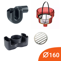 36 000L CARAT XXL rainwater retention tank to be buried and accessories to be configured, : DN160 - Filter basket on stand, anti-burglary hose, siphon, rat stop - Pack n°2 (Ref :342041)