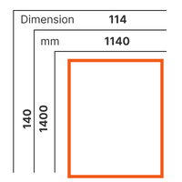 L 1140 x H 1400 mm