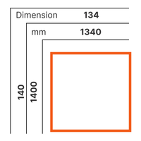 L 1340 x H 1400 mm