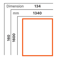 L 1340 x H 1600 mm