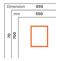 L 550 x H 700 mm
