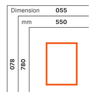 L 550 x H 780 mm