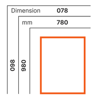 L 780 x H 980 mm