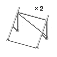 2 Châssis toiture terrasse pour 2 capteurs H232 ou H272 à 45° (Ref 314605)