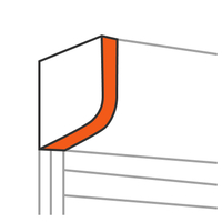 Solar-powered radio-controlled roller shutter with free mosquito net - Profalux, Box shape: Rounded box