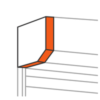 Solar-powered radio-controlled roller shutter with free mosquito net - Profalux, Box shape: Cutaway box