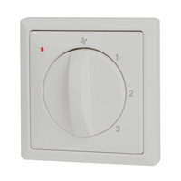 Dubbele stromingsventilatie BRINK FLAIR 325 4/0 - BRINK Climate Systems, Flaircontrole: 4 standen keuzeschakelaar met filterindicator + RJ12 kabel (Lg 15m) (ref 540262 en 73790)
