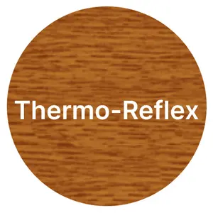 Solar-powered radio-controlled roller shutter with free mosquito net - Profalux, Blade color: Thermo-Reflex - Golden Oak