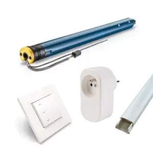 Brise soleil orientable Visio Référence - Profalux, : Filaire motorisation Wake e300 Stella AT avec inverseur + prise gigogne et goulottes blanches