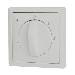 Dubbele stromingsventilatie BRINK FLAIR 325 4/0 - BRINK Climate Systems, Flaircontrole: 4 standen keuzeschakelaar met filterindicator + RJ12 kabel (Lg 15m) (ref 540262 en 73790)