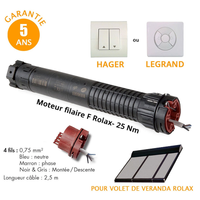 Moteur filaire ROLAX F 25 Nm Bubendorff