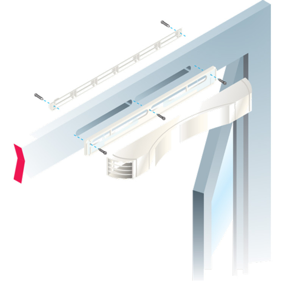 Kit entrée d'air autoréglable ELLIA 30 m³/h - 41 dB - Blanc - Aldes