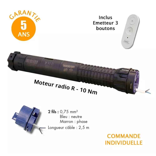 Moteur radio 10 Nm Bubendorff  - R10