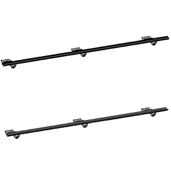 Fixation 2 Rails alu brut horizontaux pour 2 capteurs V232 ou V272
