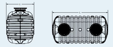 Fossa Settica Interrata 1000 Litri In Polietilene – Diametro 175cm – Omologata DIBt – Riciclabile