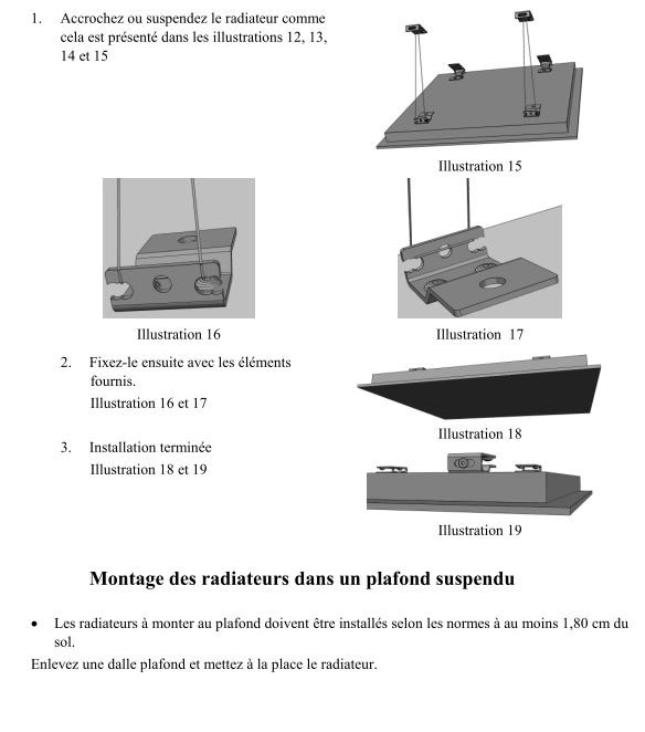 Radiateur électrique rayonnant PLAFOND 200W – 30 cm x 60 cm x 2 cm