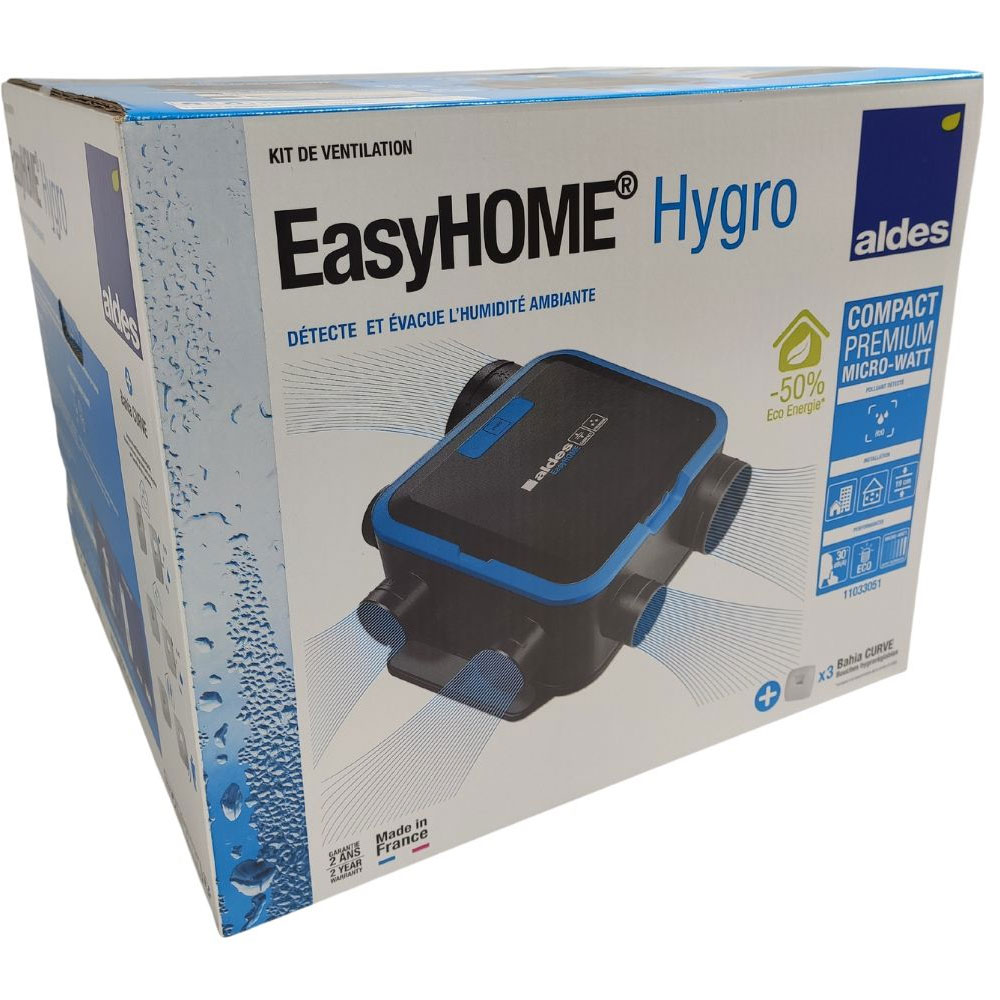 Kit VMC simple flux Hygro EasyHome PREMIUM HP+ - Aldes Storeonline