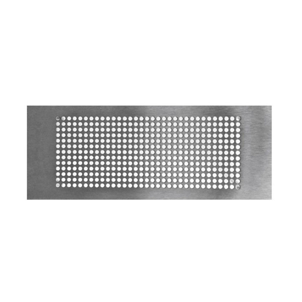 Grille de ventilation rectangulaire extra-plate - à visser ou à coller -  marron - 120 x 297 mm