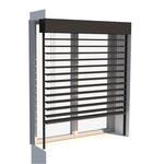 Brise soleil orientable lame Z de 90mm - filaire ou radio avec double tôle de fermeture Brise soleil orientable lame Z de 90mm - filaire ou radio avec double tôle de fermeture