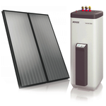 ROTEX Solaranlage Drain-Back 10,4 m² Aufdach Heizungsunterstützung schwarz 