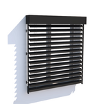 Brise Soleil Orientable lame Z de 90mm - filaire ou radio en façade avec caisson fermé Brise Soleil Orientable lame Z de 90mm - filaire ou radio en façade avec caisson fermé