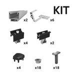 Kit de fixation de panneau PV - 2 rails sur tuile canal