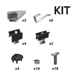 Kit de fixation de panneau PV - 2 rails sur tuile plate