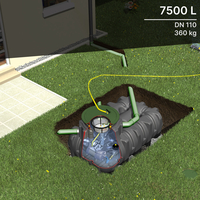 Kit complet cuve GRAF PLATINE ULTRA-PLATE 7500L à enterrer pour le jardin - Pompe immergée - Piéton