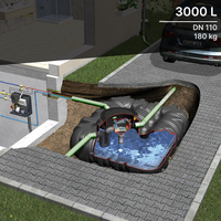 Kit habitat complet AQUA CENTER SILENTIO cuve eau de pluie GRAF PLATINE ULTRA PLATE 3000L - Passage véhicules