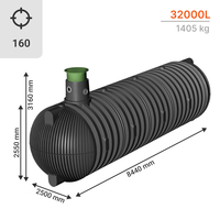 Cuve stockage d'eau de pluie CARAT XXL 32000L - GRAF