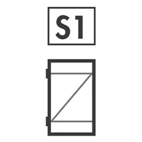 S1 - battant standard droit et cintré