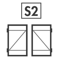 S2 - battants standards droits en cintrés