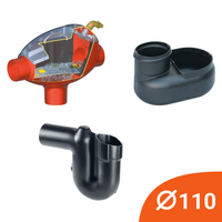 GRAF PLATINUM Extra plochá nádrž 3000L, : DN110 - Filtre autonettoyant, tuyau anti-remous, siphon, stop rat - Pack n°3 (Ref :995129)
