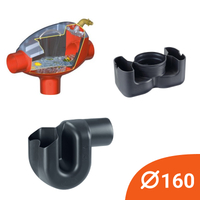 Kits à enterrer Habitat Platine XL Professionnel 10000L DN160, : Pack n°3 : filtre Minimax-Pro + tuyau anti-remous + siphon - PLATINE