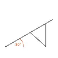 1 Châssis toiture terrasse pour 1 capteur V272 à 30° (Ref 314638)