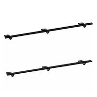 1 Kit fixation 2 rails noirs horizontaux pour 2 capteurs V232 ou V272 (Rails + visserie) (Ref 320075)