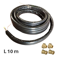 Chauffe-eau solaire autovidangeable à l'eau - 300L - Heliofrance, Liaison solaire AV: Liaison solaire cuivre 10/12mm - Longueur 10m - Calorifuge 15 mm (Ref  cu-split-2x10-12-10m) + Set de raccords (Ref 697212)