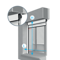 Moustiquaire verticale Mostix - Bubendorff, Implantation: Pose en tableau avec enroulement intérieur