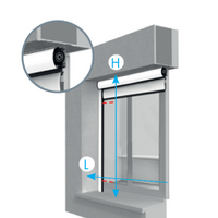Moustiquaire verticale Mostix - Bubendorff, Implantation: Pose en tableau avec enroulement extérieur