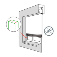Volet roulant Tradi ID4 avec lame orientable  et moteur radio  - Bubendorff, : Enroulement extérieur avec MOUSTIQUAIRE  - N°3 sous linteau avec percement en fond des coulisses