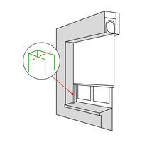 Volet roulant Tradi ID4 avec lame orientable  et moteur radio  - Bubendorff, : Enroulement extérieur - N°5 avec percement des coulisses de face