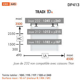Cotes maxi tablier 413