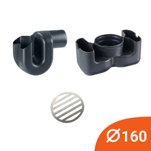 Cuve de rétention d'eau de pluie de 36 000L CARAT XXL à enterrer et accessoires à configurer, : Pack n°1 : tuyau anti-remous + siphon + stop-rats + coude PVC (Ref :342040)