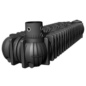 Cuve de stockage d'eau de pluie Extra Plate GRAF PLATINE XL 15000L + mini dôme DN110 + accessoires, : Platine 15000 L DN110 Mini dôme