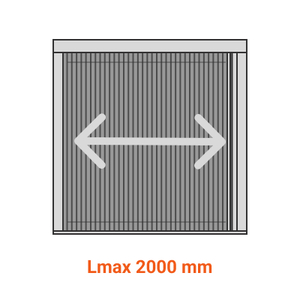 Plisseret myggenet i aluminium til lille fodaftryk - 22 mm, Model: 1 Blad