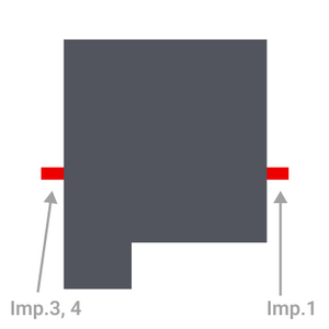 ID-zip rullegardin, Boksudtag (undtagen SO-motor med indbygget panel): Sideudgang